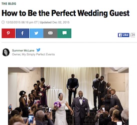 How to Be the Perfect Wedding Guest